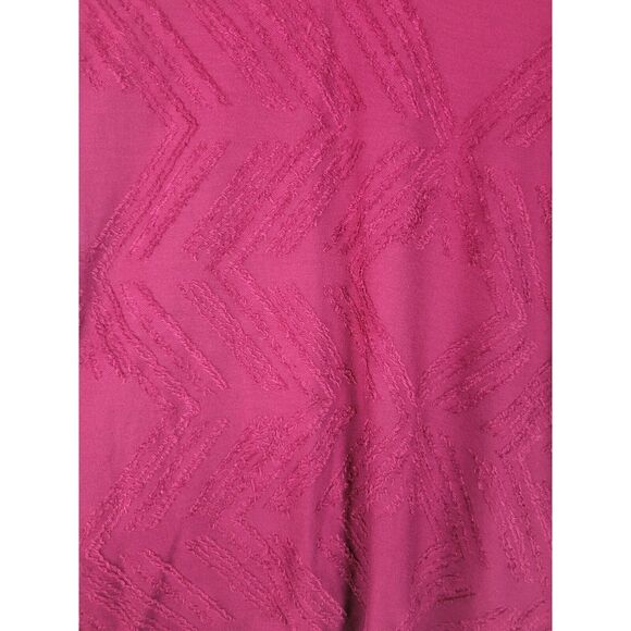 Peace & Pearls Blouse M Womens Red Short Cold Shoulder Sleeve V Neck Top - Picture 2 of 9